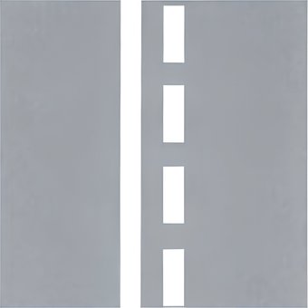 Combined white lines: Overtaking permitted from one side